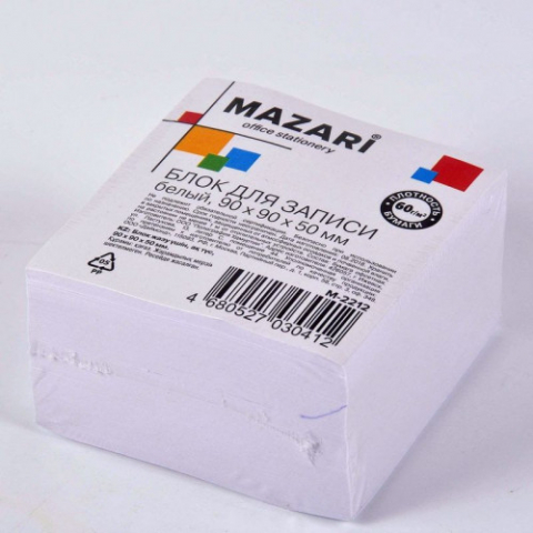Блок-куб белый 9*9*5 Mazari М-2212